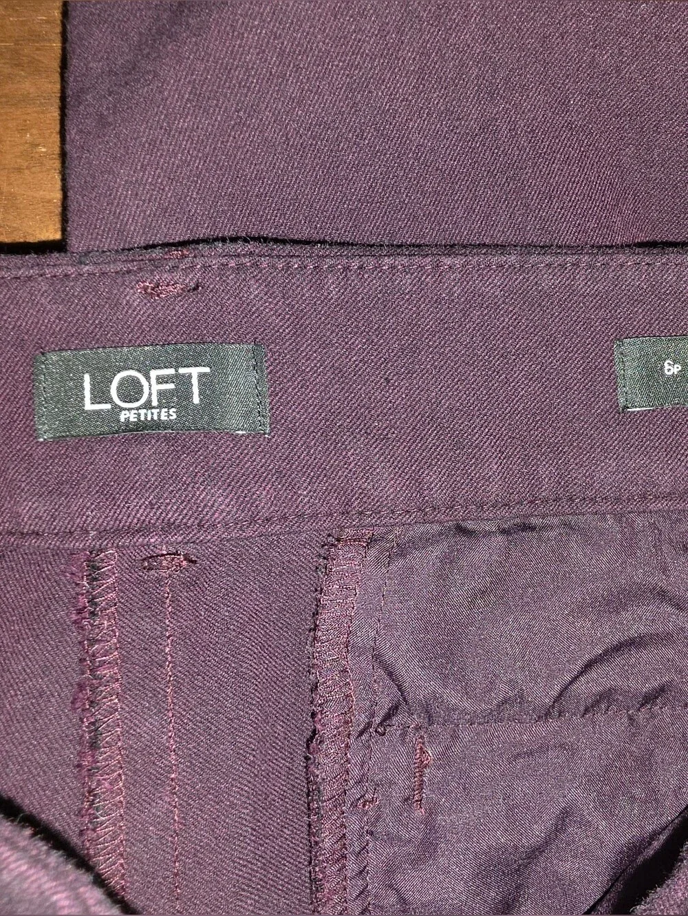 Deep Purple LOFT Petite Skinny Pants Size 6 Petite - Picture 5 of 7